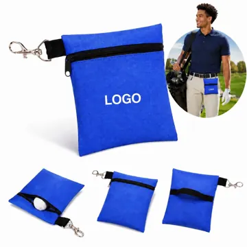 Zippered Golf Ball Pouch Lightweight Portable Storage