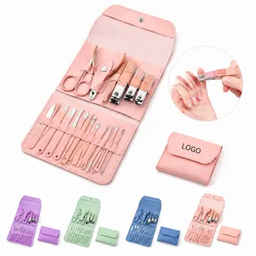 16-in-1 Stainless Steel Manicure Set with Long-Handled