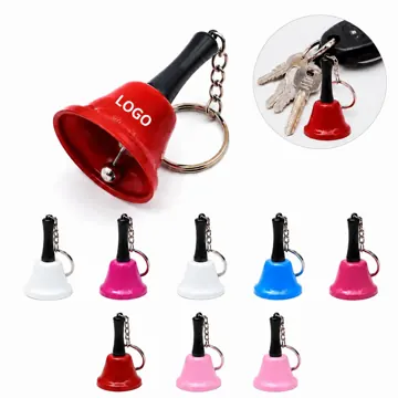 Mini Metal Hand Bell Keychain with Ringing Sound Finder