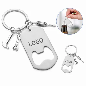 Stainless Steel Multi-Tool Keychain with Bottle Opener