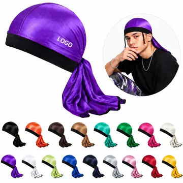 Silky Satin Wave Cap for Men Women Adjustable Hair