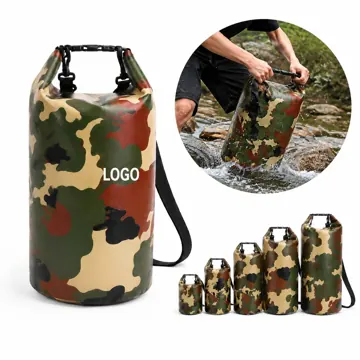 Camouflage Waterproof Roll-Top Dry Bag Backpack 2L-20L