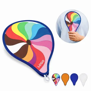 Foldable Polyester Hand Fan for Cooling & Custom Printing