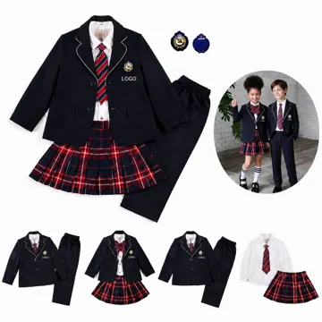Kids 4-Pc School Uniform Set with Tailored Blazer