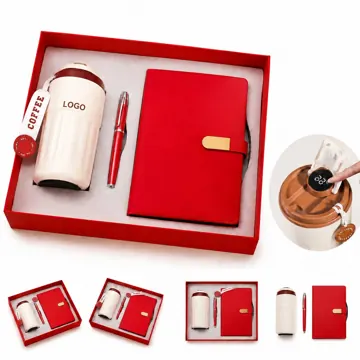 Premium Coffee Tumbler, Notebook & Pen Gift Set