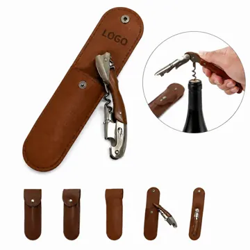 Leather Corkscrew Sheath Storage Organizer for Kitchen