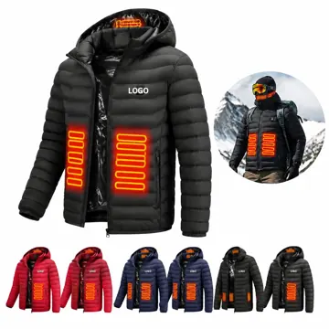 4-Zone Heated Down Jacket for Unisex Cold Weather Outdoor