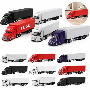1/64 Diecast Semi Trailer Model with Movable Parts