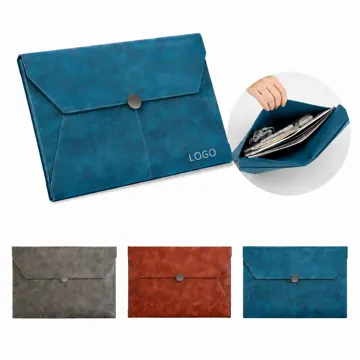 PU Leather Envelope Document Portfolio with Multiple