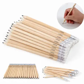 Classic Wooden Pencil with Eraser for Writing and Sketching