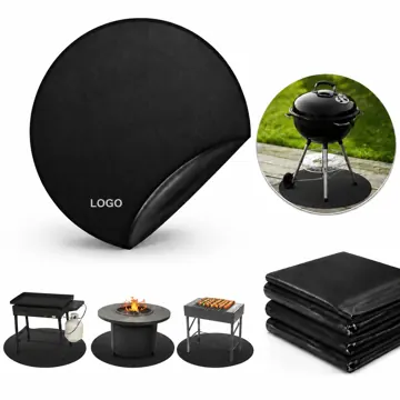 3-Layer Fireproof Grill Mat 36" Round for Patio & Deck