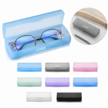 Semi-Transparent Plastic Eyewear Case for Glasses, Portable