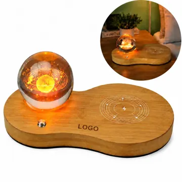 3D Crystal Ball Night Light with 15W Wireless Charging