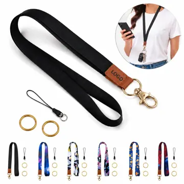 Multicolor Adjustable Phone & Key Lanyard Set with Snap Hook