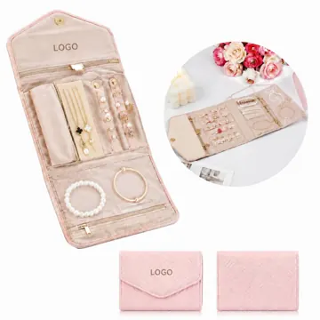 Folding Jewelry Travel Bag with Multi-Layer Organizer