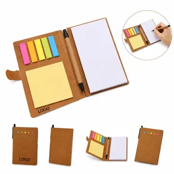 Cowhide Paper Sticky Note Book - Tear-Resistant Rustic