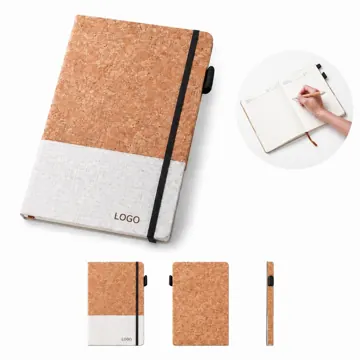 A5 Cork Lined Journal, Eco-Friendly Notebook for Writing