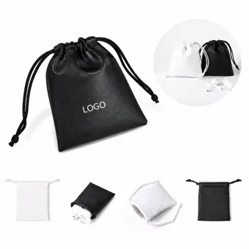 Waterproof PU Leather Earphone Storage Bag with Zipper