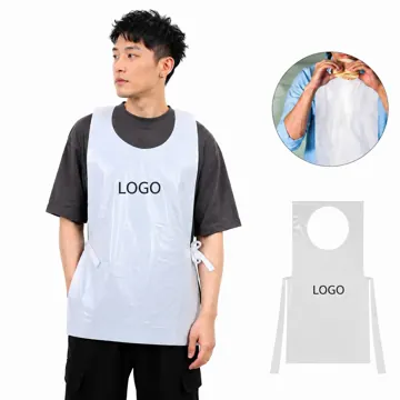 Disposable Waterproof PE Bib Apron for Adults & Kids