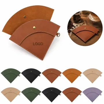 Genuine Leather Coffee Filter Sleeve Holder for Standard