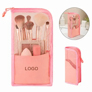 Large Capacity Clear Mesh Makeup Brush Storage Bag
