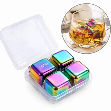 Reusable Stainless Steel Ice Cubes for Whiskey, Cocktails