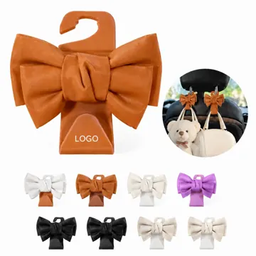 Durable PVC Bow Car Seat Headrest Hooks for Organizing Bags