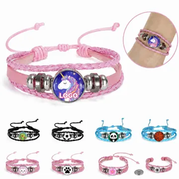 Adjustable Handmade Retro Leather Bracelet with Metal Clasp