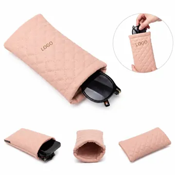 Double-layer PU Glasses Pouch Portable Eyeglass Case