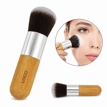 Bamboo Handle Foundation Brush with Soft Synthetic Bristles