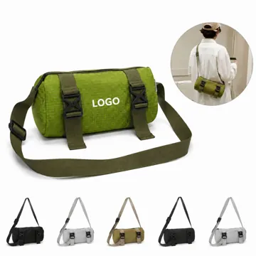 Water-Resistant Nylon Crossbody Bag with Adjustable Strap