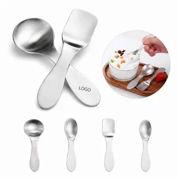 304 Stainless Steel Ice Cream Spoon, Food-Grade Dessert