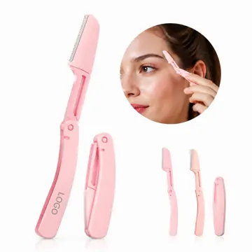 Foldable Precision Eyebrow Razor for Safe Travel Grooming