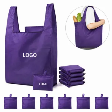 Foldable Ripstop Tote Bag with Pocket for Shopping & Travel
