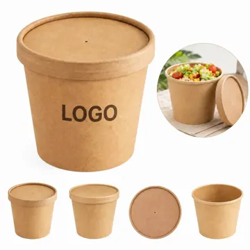 Eco-Friendly Leak-Resistant Kraft Soup Bowls for Hot & Cold