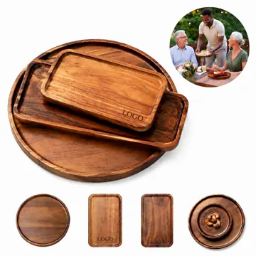 Acacia Wood Appetizer Tray - Natural Charcuterie Board