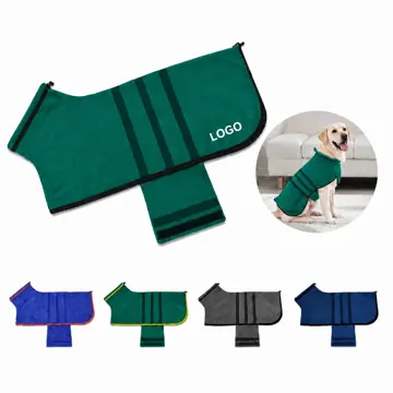 Microfiber Pet Bath Robe, Super Absorbent Quick-Dry Drying
