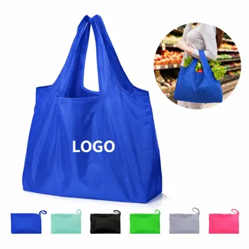 Foldable Reusable Grocery Tote Bag with Sturdy Handles