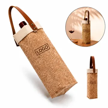 Cork Single Red Wine Tote Bag with Secure Handle
