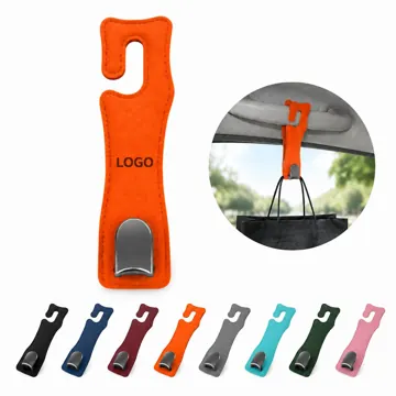 Leather Car Seat Hook with Storage Hanger for Bags