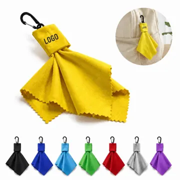 Microfiber Lens Cloth Keychain Pouch for Eyewear Cleaning