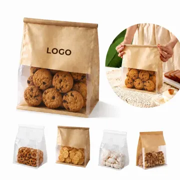 Square Bottom Toast Bag with Wire Frame Window
