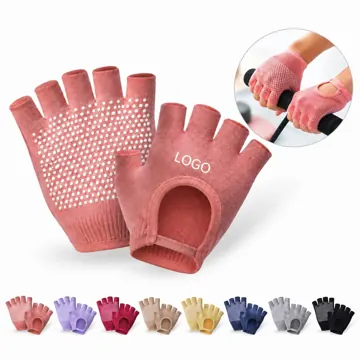 Breathable Fingerless Sports Gloves with Adjustable Wrist