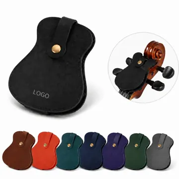 Synthetic Leather Guitar Picks Bag with Secure Closure