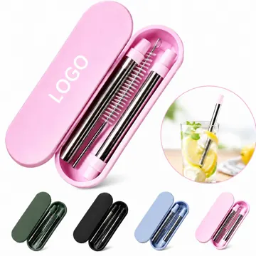 2-in-1 Detachable Telescopic Stainless Steel Straw with Case