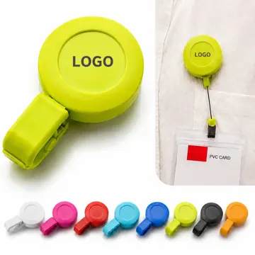 Matte Retractable Badge Holder with Telescopic Buckle Clip