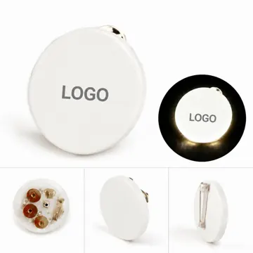 Custom LED Flashing Pin Badge Brooch for Night Safety