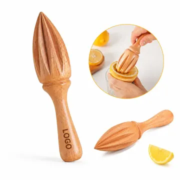 Solid Beechwood Lemon Squeezer Cone Manual Citrus Juicer