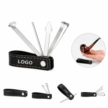 4-in-1 Foldable Pipe Tamper & Stand with Leather Multi-Tool