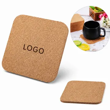 Natural Cork Coaster Set Absorbent Non-Slip for Cups